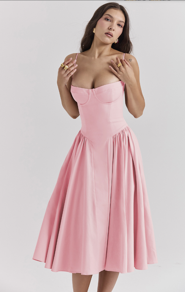 Michaela – Ärmelloses Midikleid