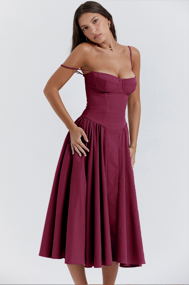 Michaela | Ärmelloses Midikleid