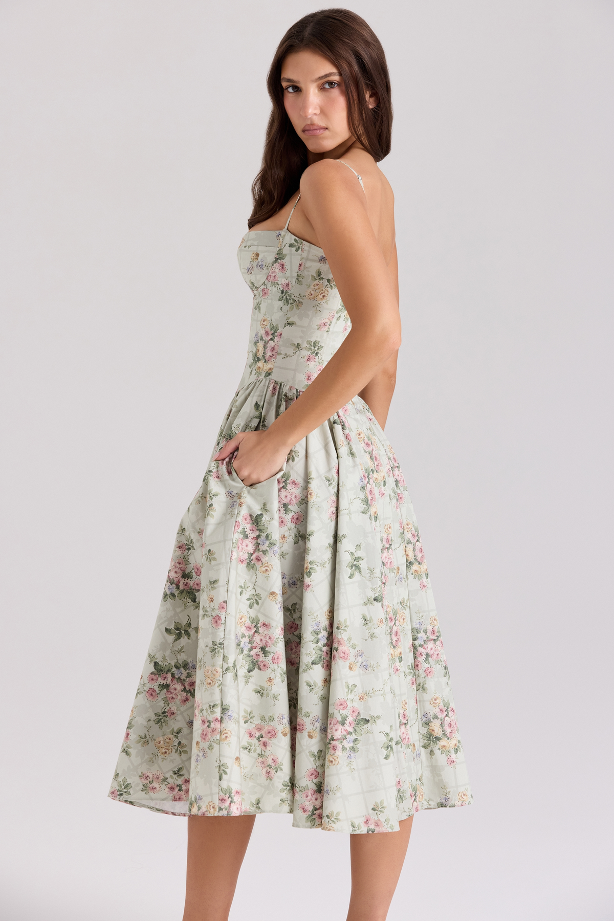 Coralie™ | Florales Korsettkleid