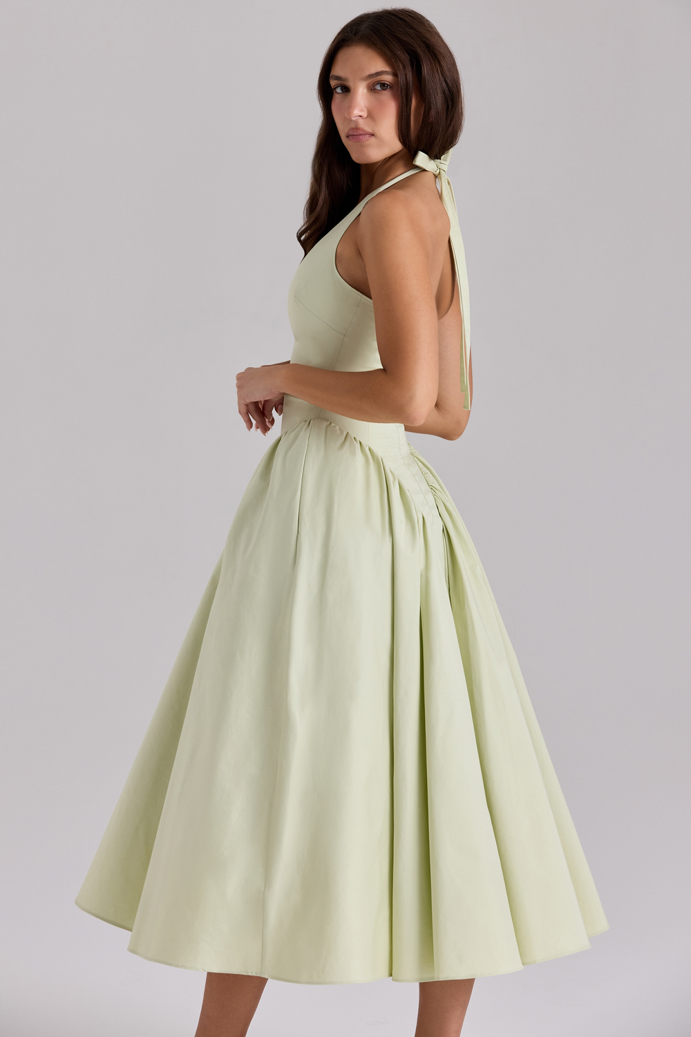 Liana | Gerafftes Midikleid