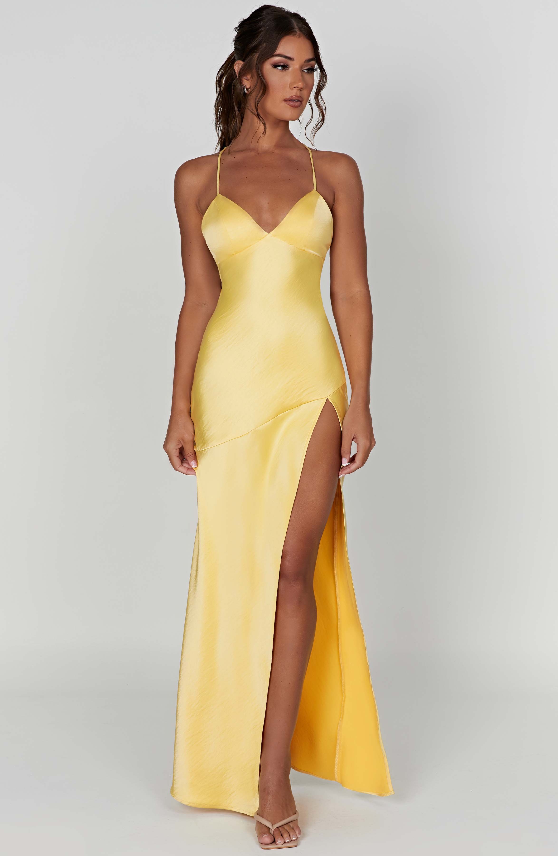 Meliva™ | Maxikleid mit hohem Schlitz