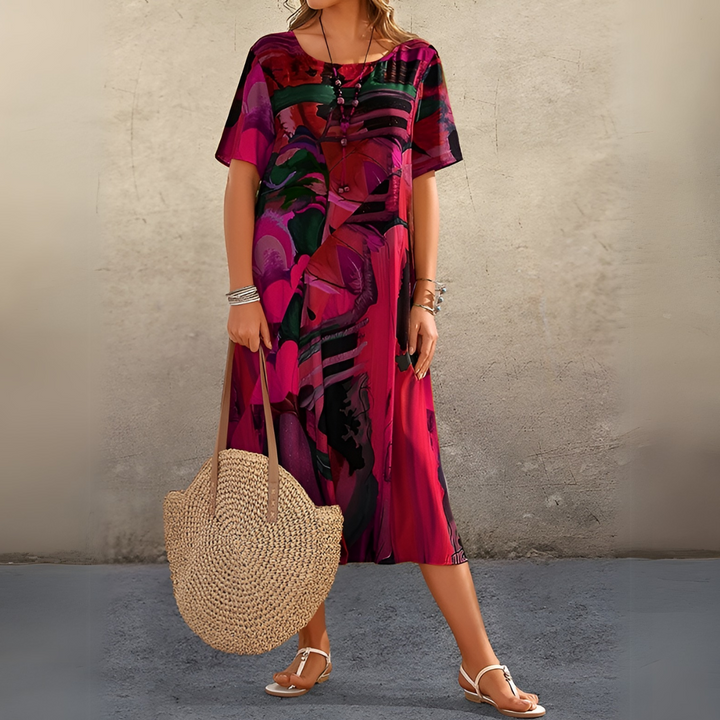 Joelle | Fließendes und elegantes Blumenkleid