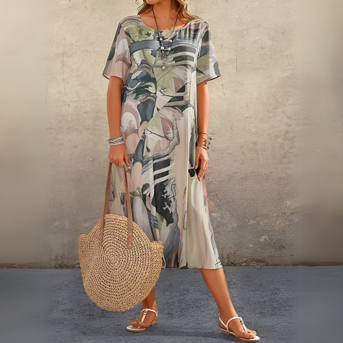 Joelle | Fließendes und elegantes Kleid mit Blumenmuster