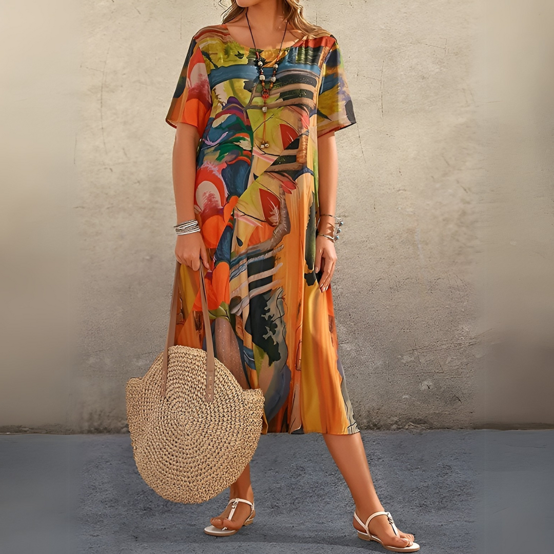 Joelle | Fließendes und elegantes Blumenkleid