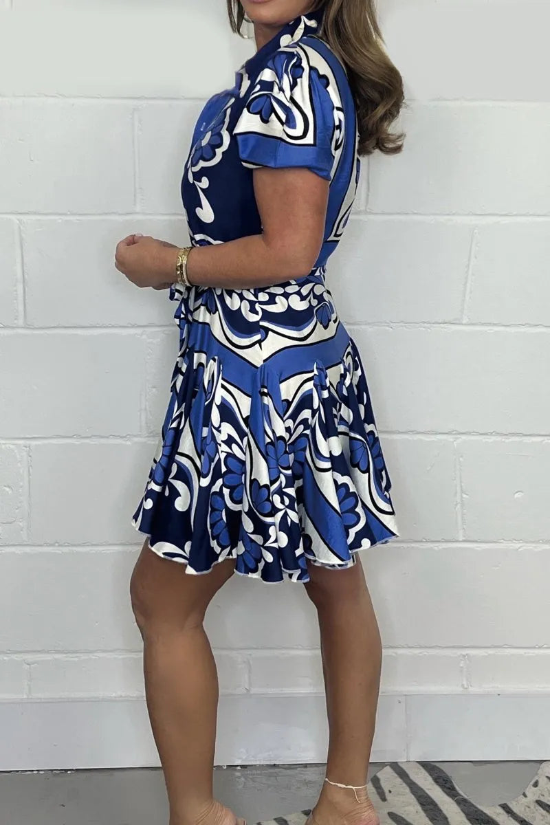 ISHA | Kurzkleid mit Blumenmuster