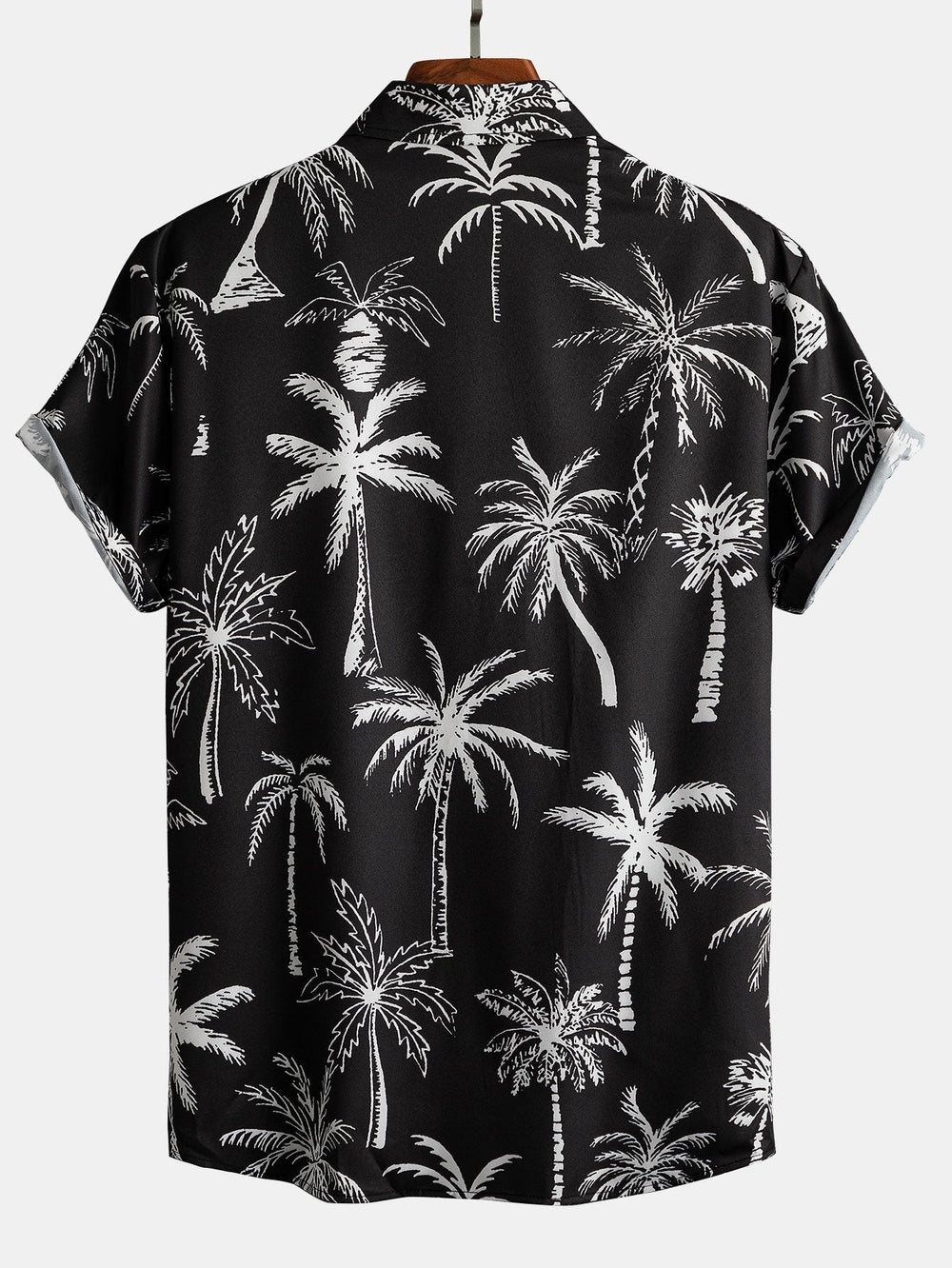 Hemd mit Palmen-Print und Badehose mit Knopfleiste
