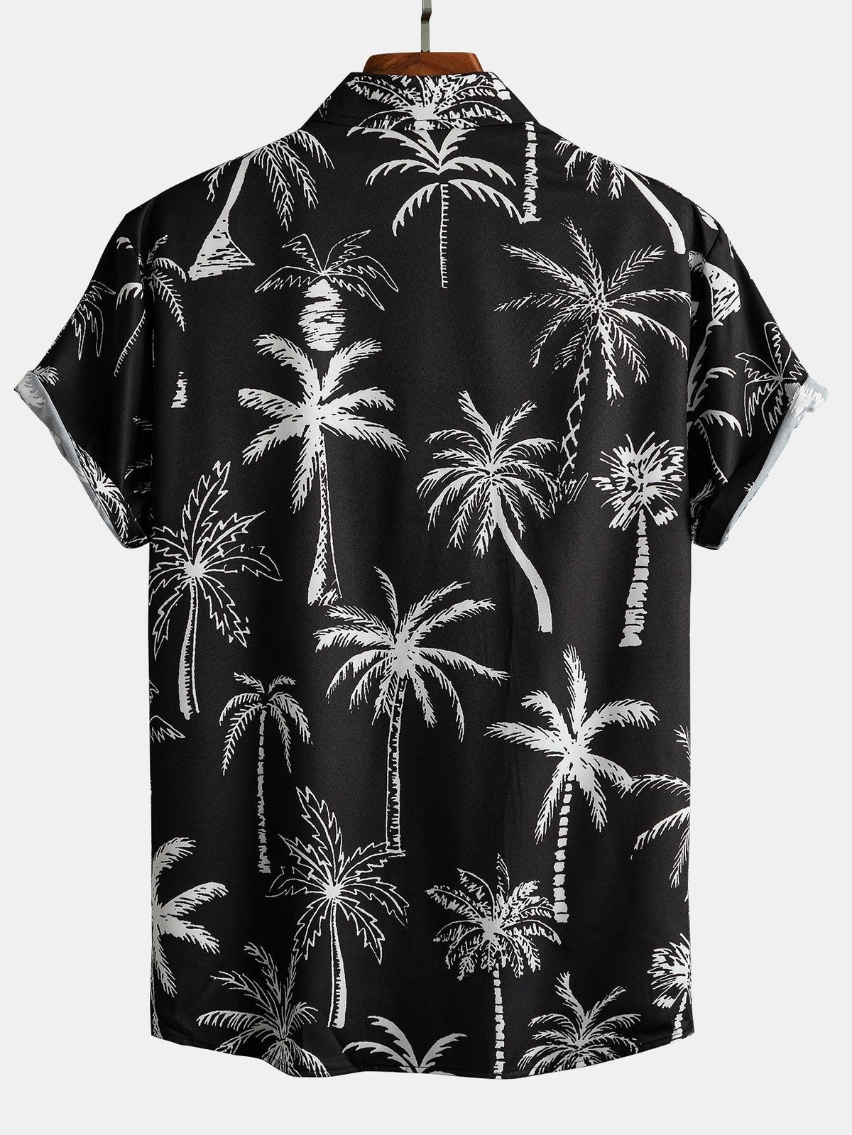 Hemd mit Palmen-Print und Badehose mit Knopfleiste