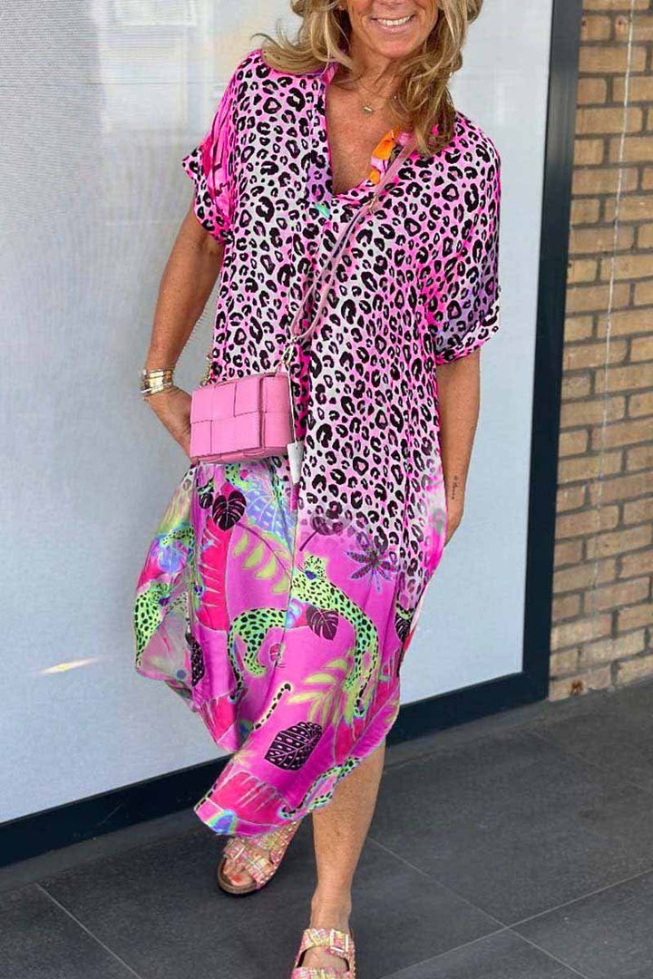 AMARA | Locker sitzendes Kleid mit Leopardenmuster