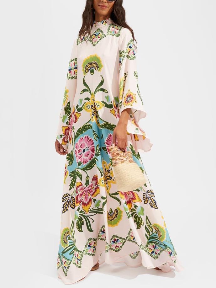 Eileen - Florales Maxikleid mit langen Ärmeln