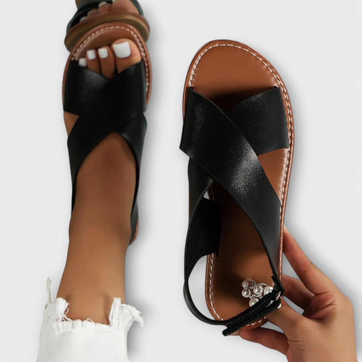 Inga™ | Damensandalen mit Schnalle