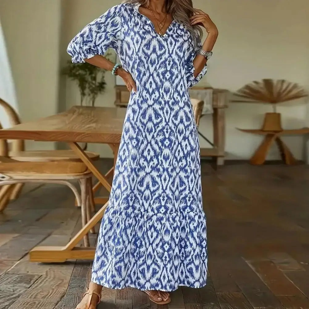 VanDeZaar® | Sommerkleid mit V-Ausschnitt