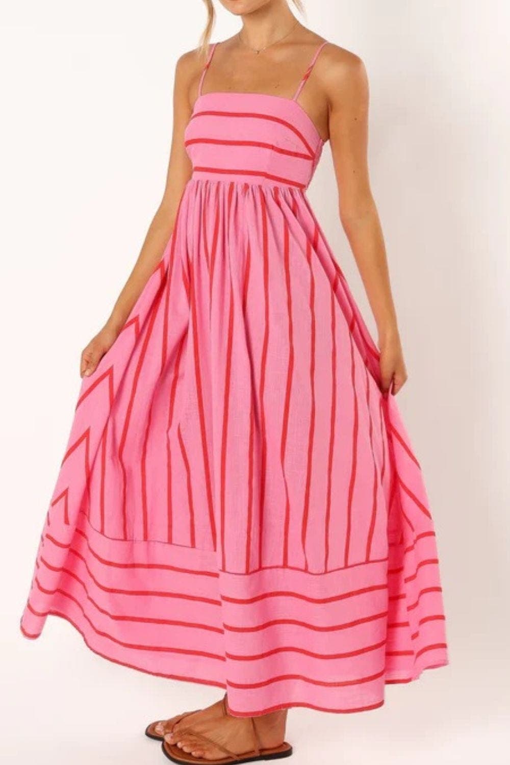 Valli™ | Schulterfreies Maxikleid mit Blumenmuster