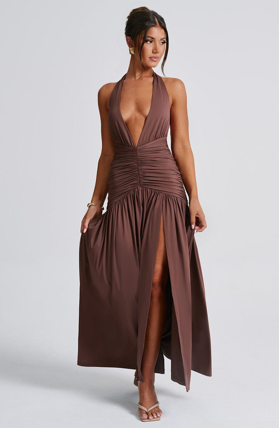Solene Draped Maxi Dress