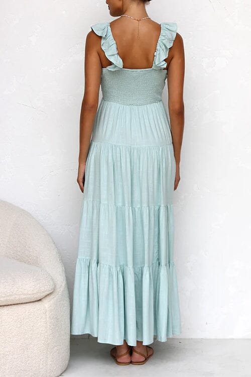 ODETTE | ELEGANTES MAXIKLEID MIT RAFFUNGEN