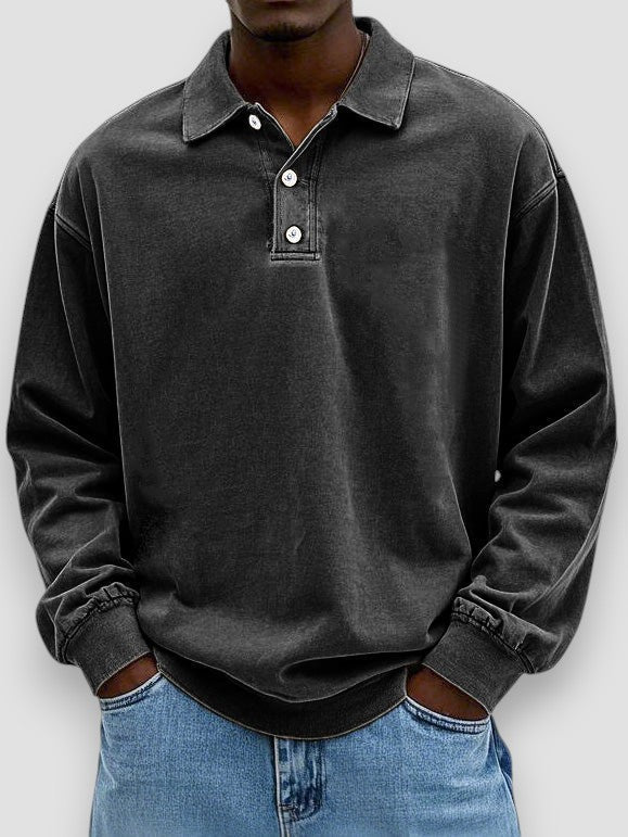Hans™ | Langärmliges Casual Poloshirt