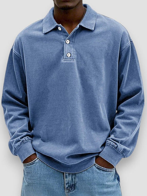 Hans™ | Langärmliges Casual Poloshirt