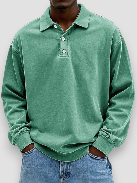 Hans™ | Langärmliges Casual Poloshirt