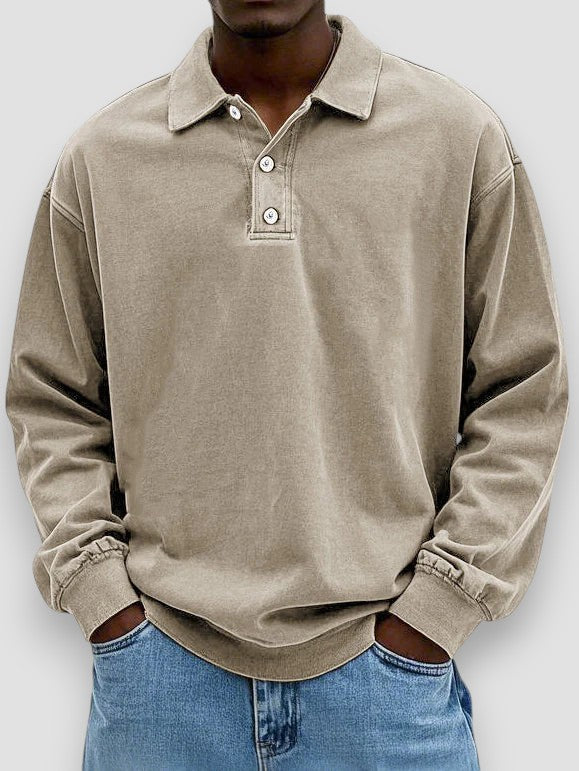 Hans™ | Langärmliges Casual Poloshirt