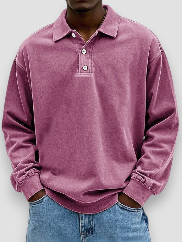 Hans™ | Langärmliges Casual Poloshirt