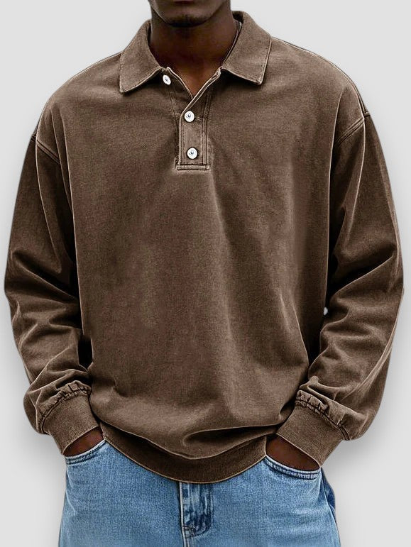 Hans™ | Langärmliges Casual Poloshirt