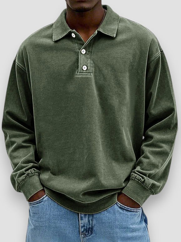 Hans™ | Langärmliges Casual Poloshirt