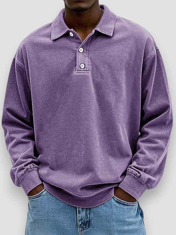 Hans™ | Langärmliges Casual Poloshirt
