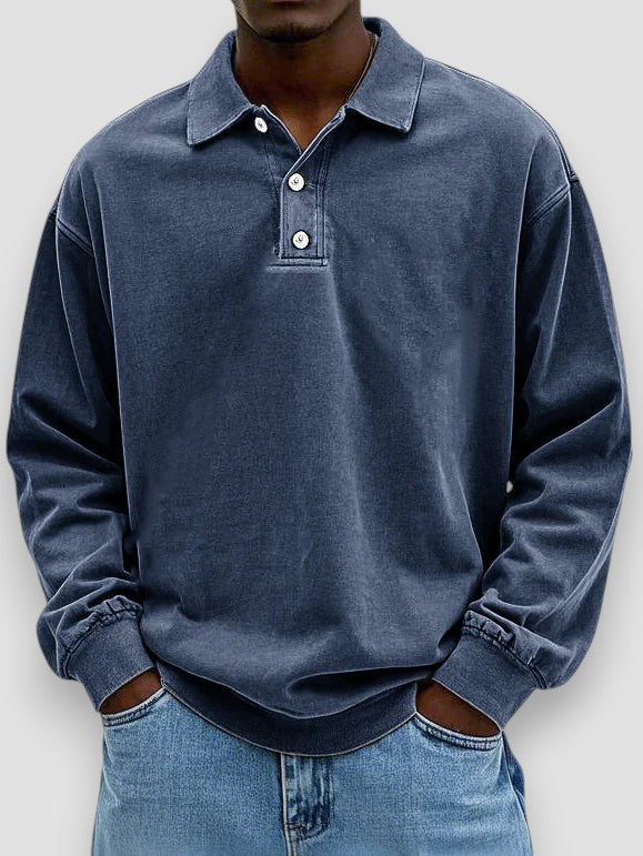 Hans™ | Langärmliges Casual Poloshirt