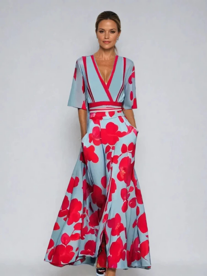 SELENE | Elegantes Kleid mit Blumenmuster