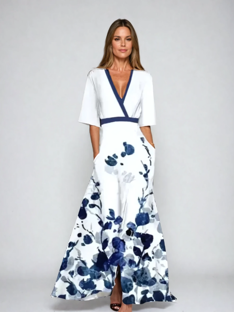 SELENE | Elegantes Kleid mit Blumenmuster