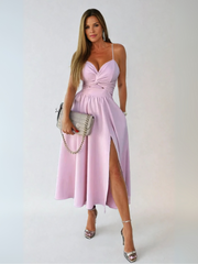 AUBREY | ELEGANTES MIDIKLEID MIT SCHLITZ