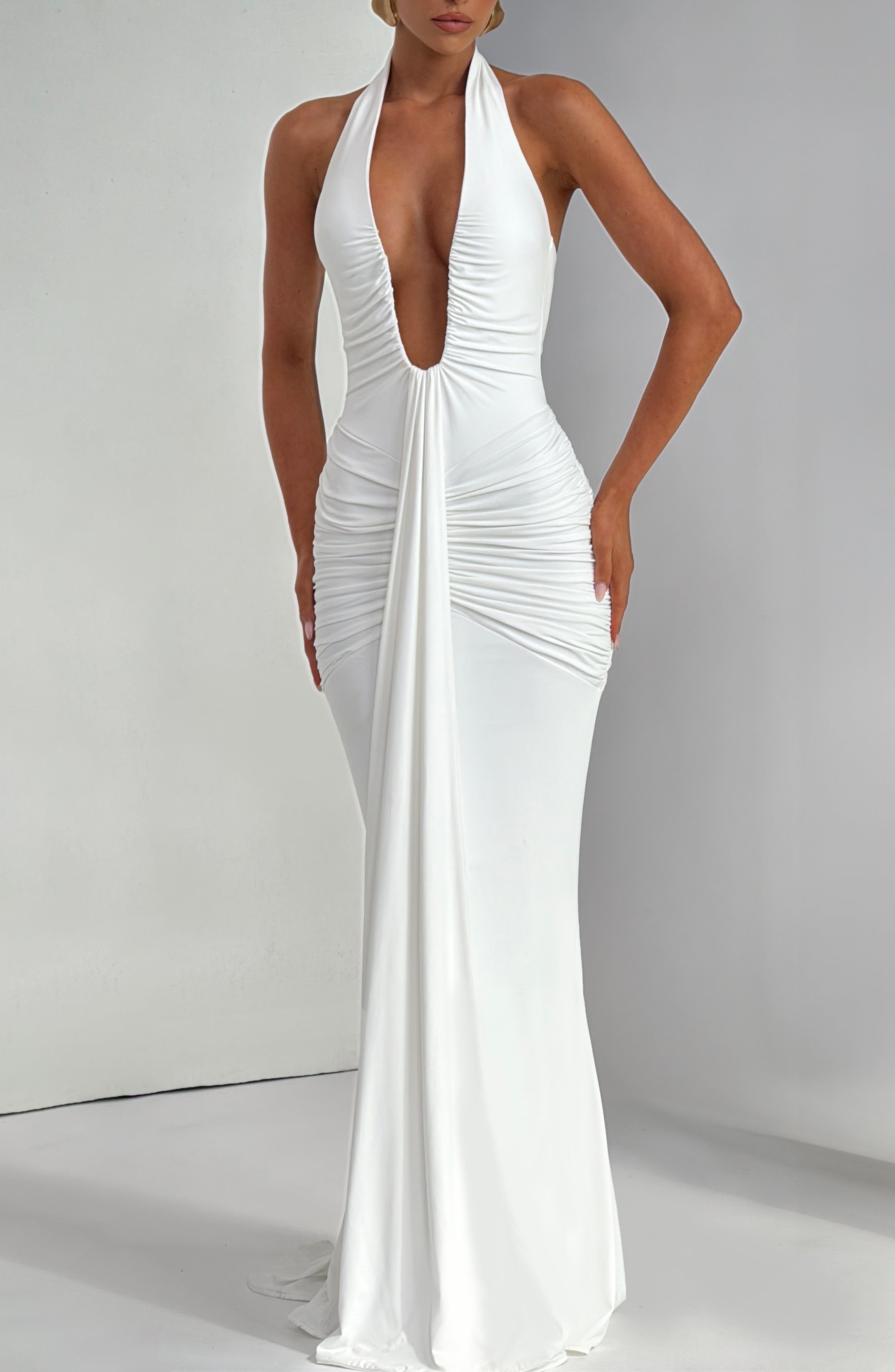 Bria™ | Fließendes Maxikleid Whisper Trail