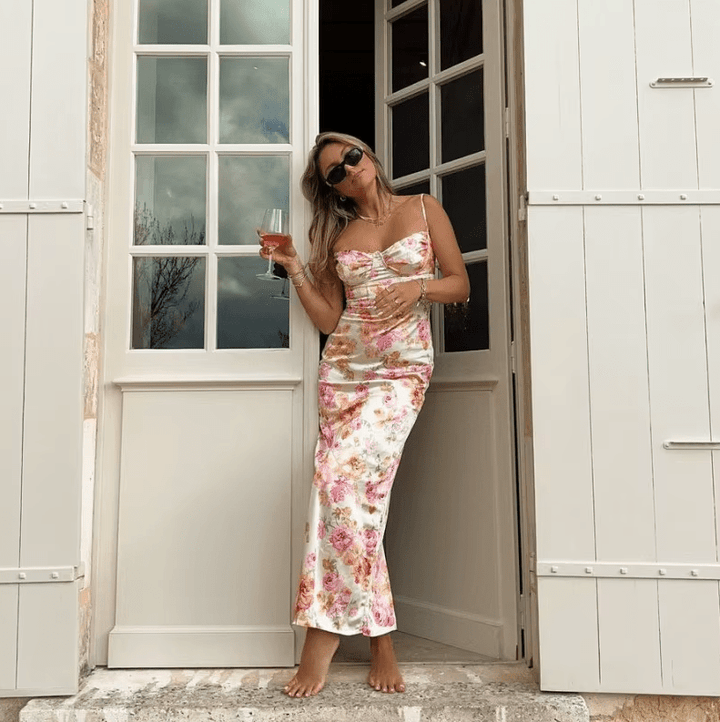 Beau | Sommerliches Maxikleid mit Blumenmuster