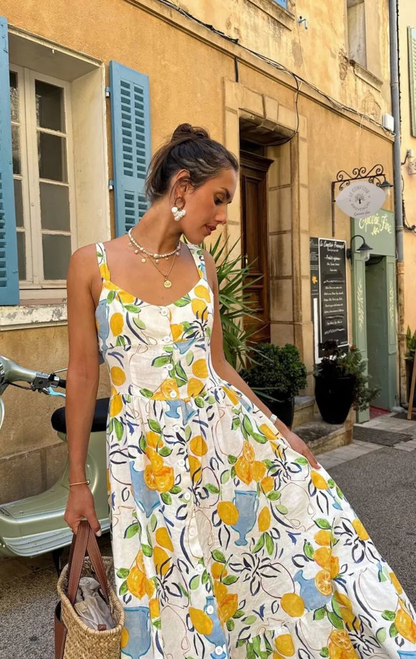 Marseille | Zitronen-Midikleid