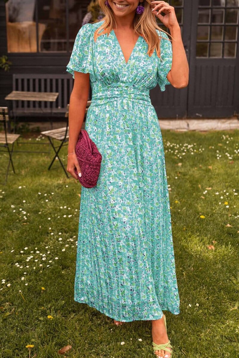 Sophina Floral V-Neck Maxi Dress