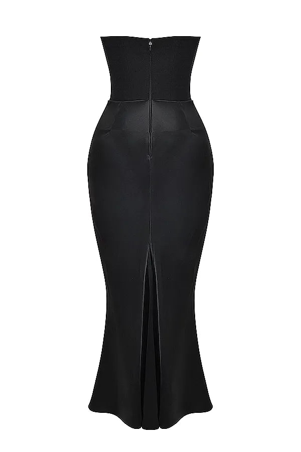 Victoria Noir | Elegantes Schwarzes Maxikleid
