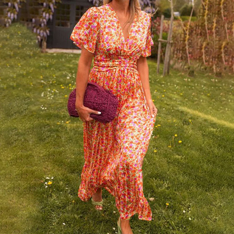 Camilla | Blumenkleid mit V-Ausschnitt