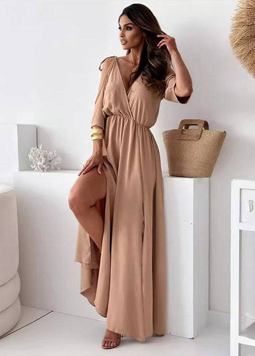 Vilna V-Neck Maxi Slit