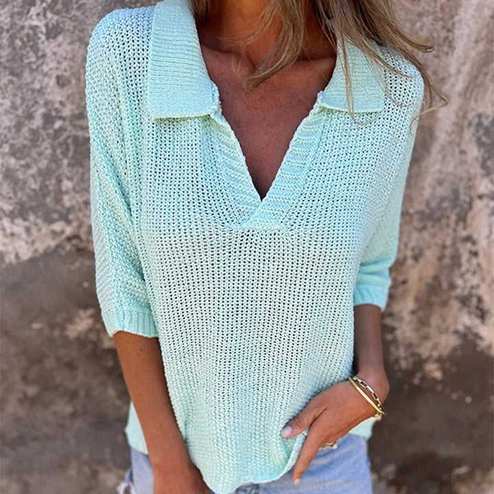 Madelyn™ | Locker elegantes V-Ausschnitt-Top