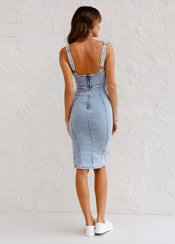 Jacky | Elegantes Jeanskleid