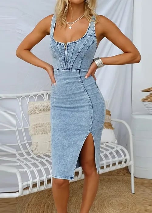 Jacky | Elegantes Jeanskleid