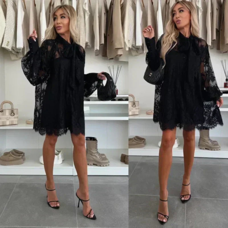 Aria | Minikleid mit Schleifen-Ausschnitt