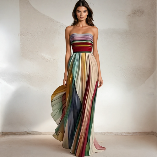 Flora – Elegantes langes Kleid aus Premium-Stoff