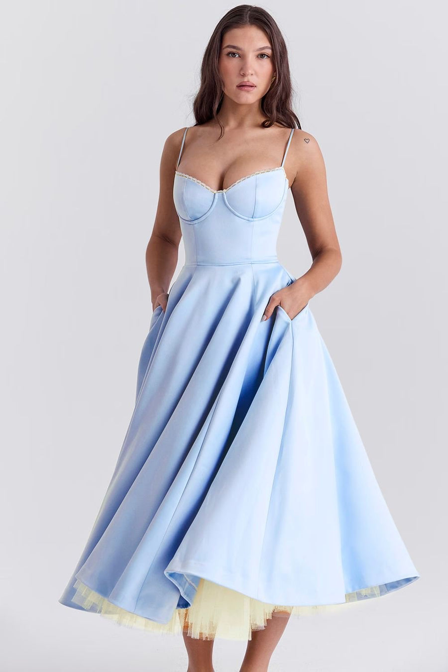 Oona Elegant Strap Midi Dress, Event Ready