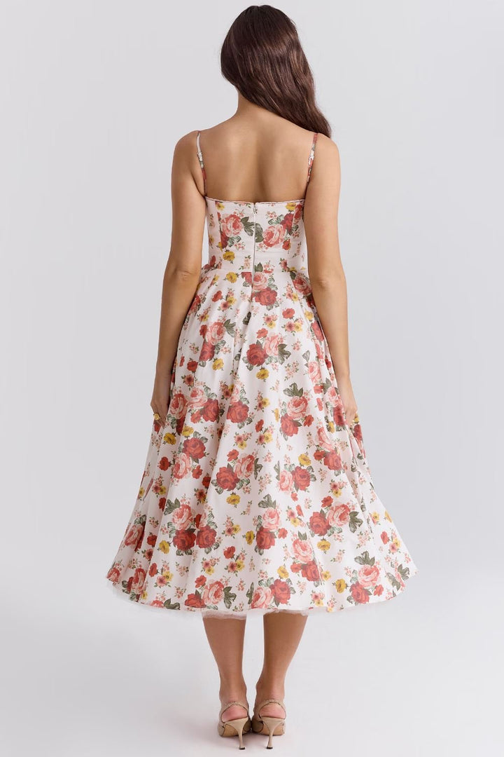 OONA | ELEGANTES MIDIKLEID MIT TRÄGERN