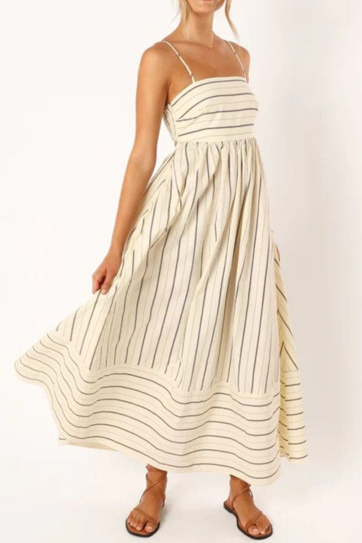 Valli™ | Schulterfreies Maxikleid mit Blumenmuster