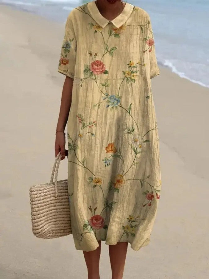 Karla Retro Floral Linen