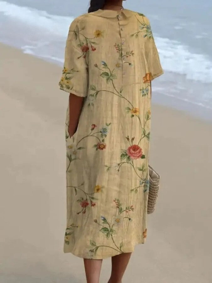 Karla – Legeres Damenhemd mit retro Blumendruck