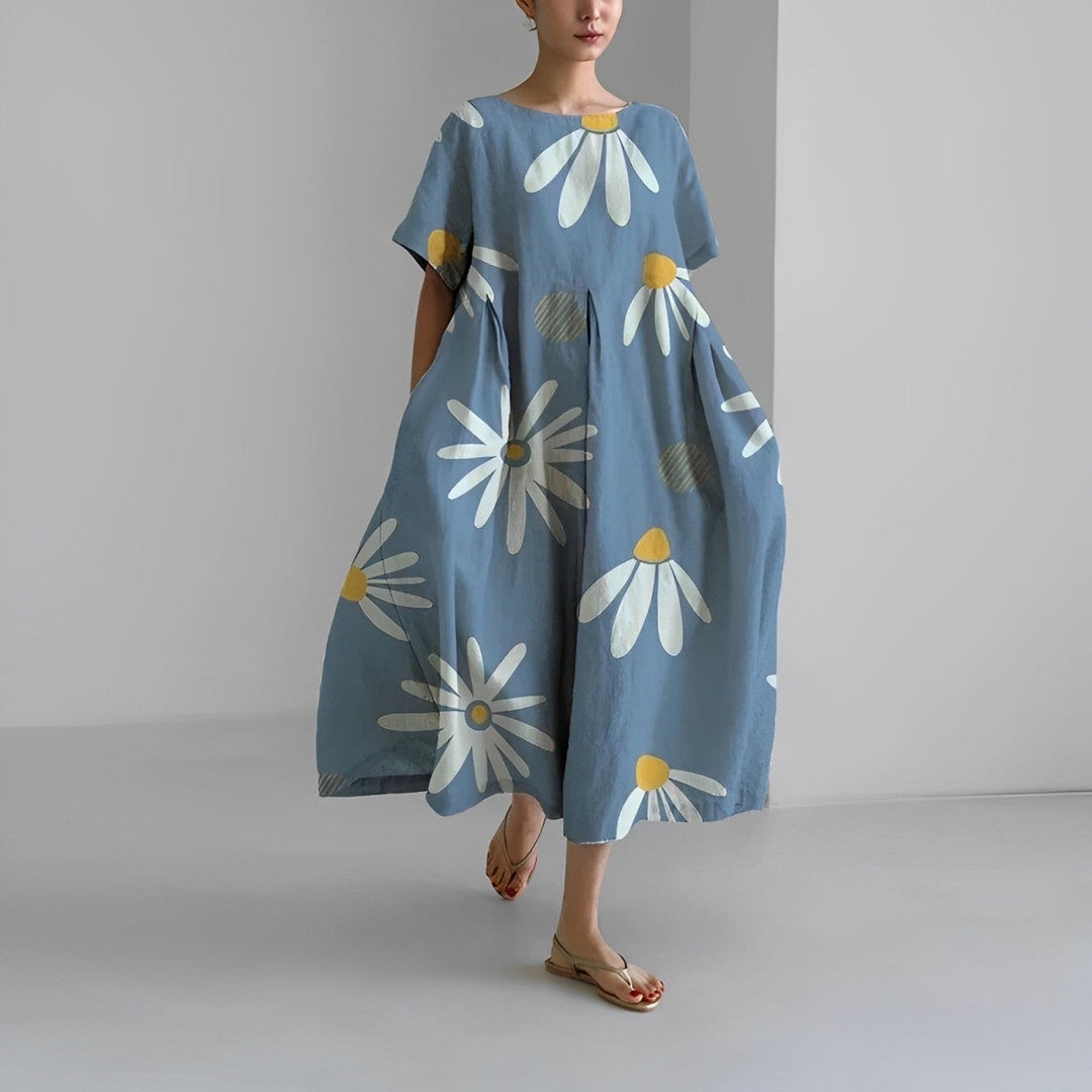 Ceryn™ | Graziöses Kleid mit Blumenmotiv