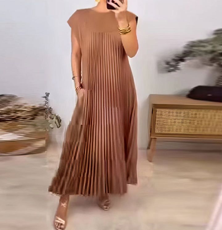 ELEONORA | Ärmeloses Plisseekleid, elegant und zeitlos