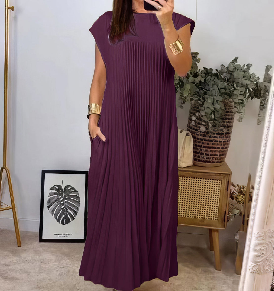ELEONORA | Ärmeloses Plisseekleid, elegant und zeitlos